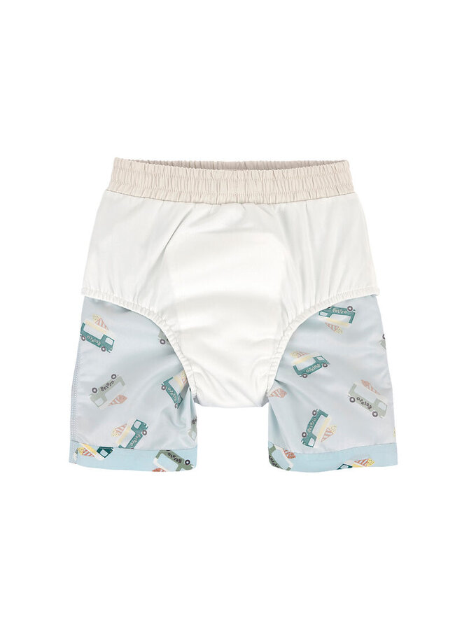 Board Shorts Ice Cream Truck Illusion Blue