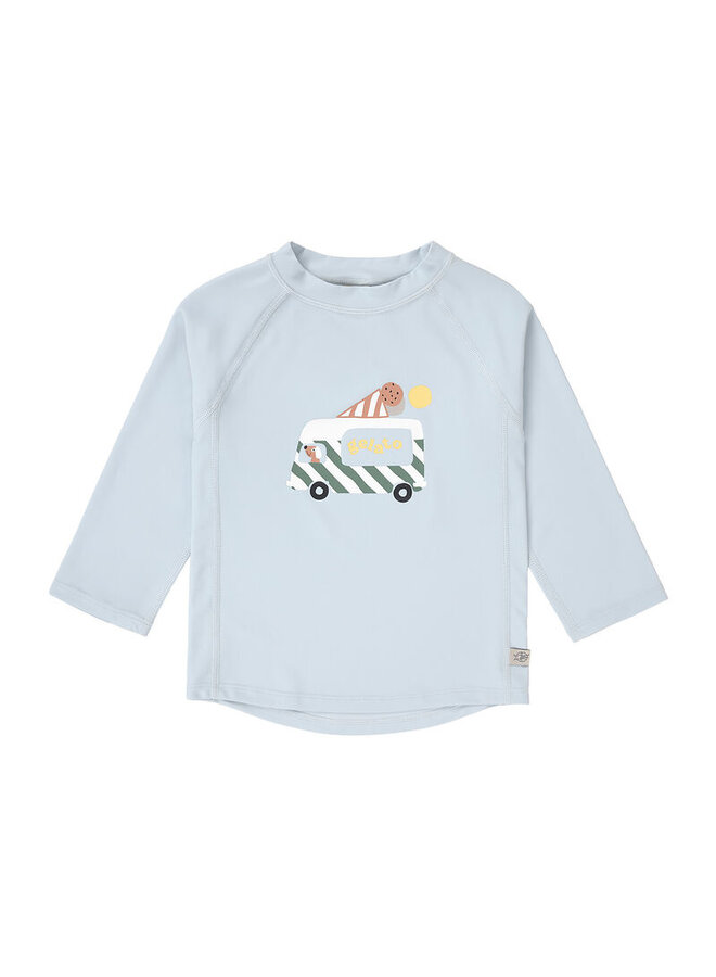 Long Sleeve Rashguard Ice Cream Truck illusion blue