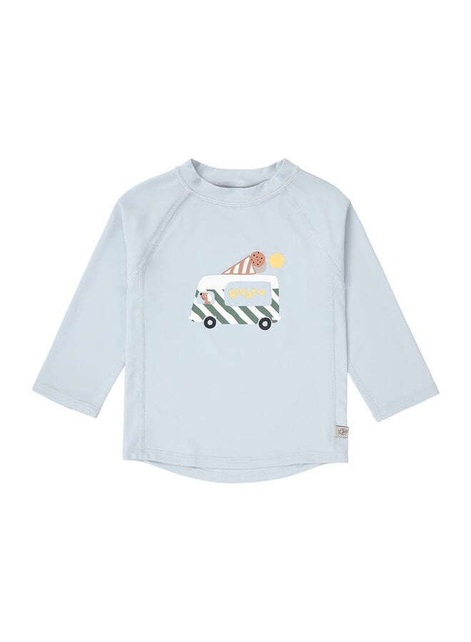 Long Sleeve Rashguard Ice Cream Truck illusion blue