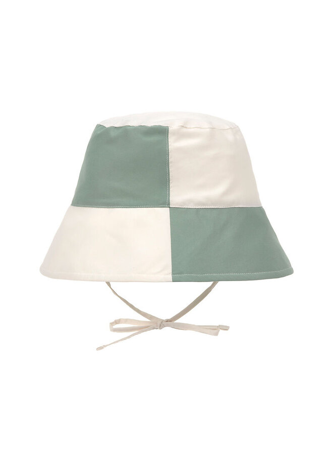 Sun Protection Fishing Hat Checkerboard green/sea salt