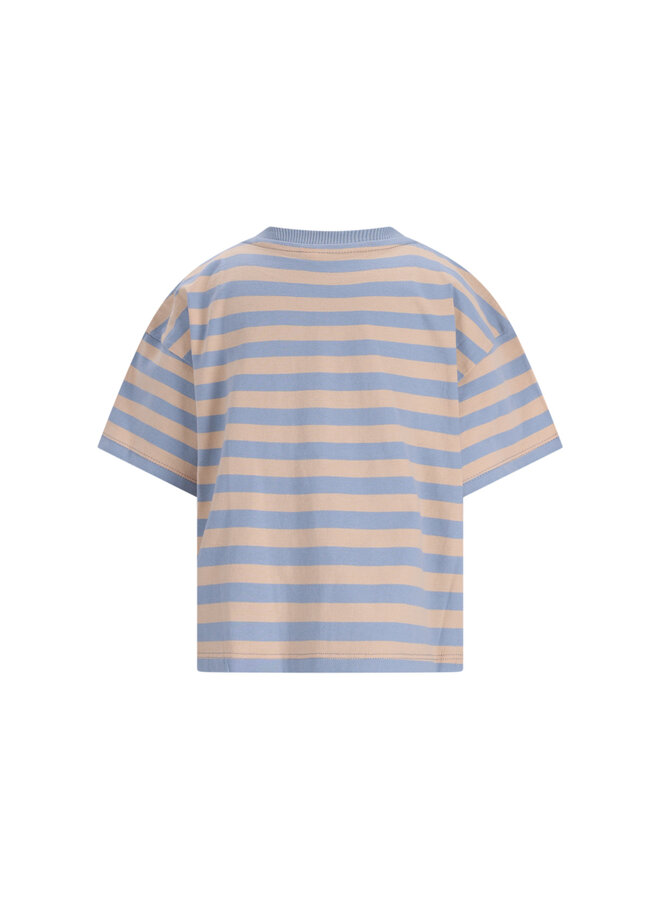 The New Chapter T-shirt Bo – Blue Beige Stripes