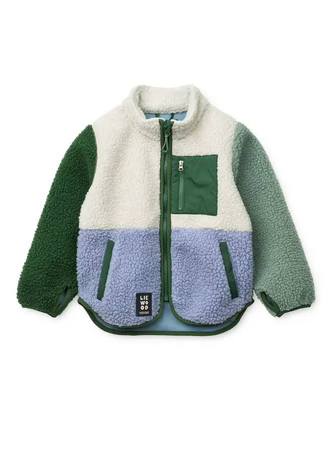 Nolan Pile Jacket - Dusty lavender multi mix