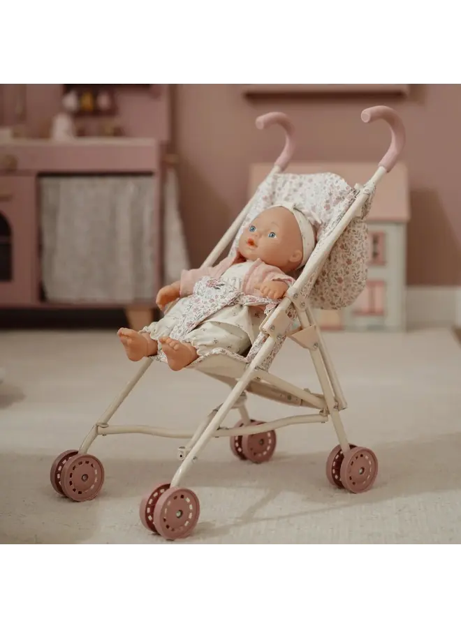 Little Dutch | Metalen Poppenbuggy Soft Flowers