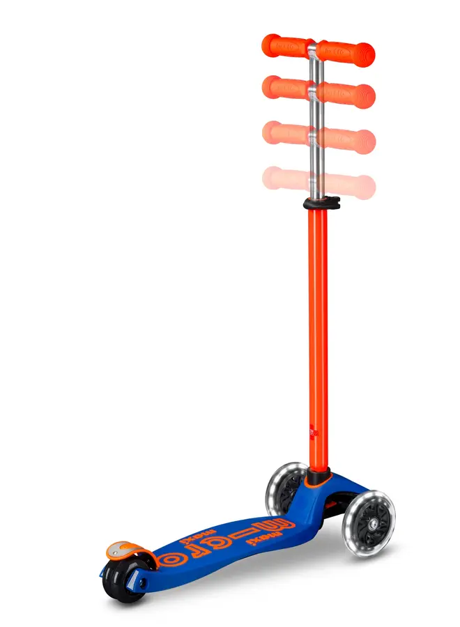 Maxi Micro Step Inklapbaar LED | Blauw/Oranje Neon 5-12 jaar