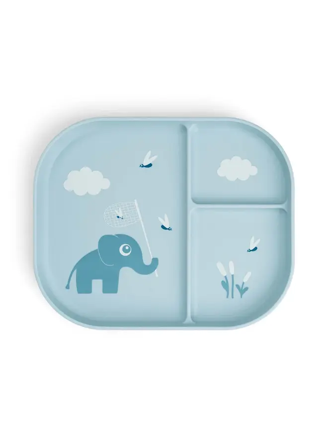 Foodie compartment plate Elphee Blue
