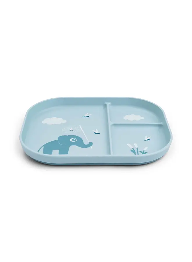 Foodie compartment plate Elphee Blue