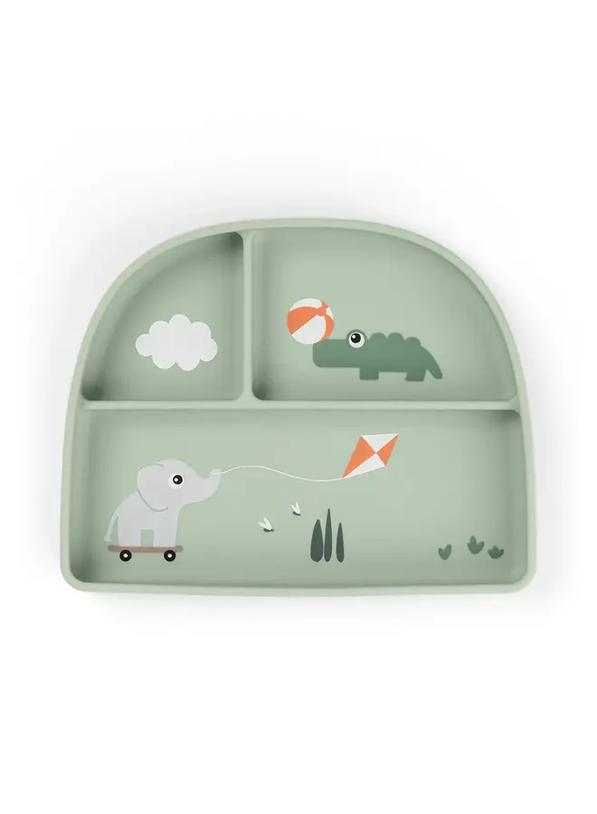 Stick&Stay compartment plate - Playground Green