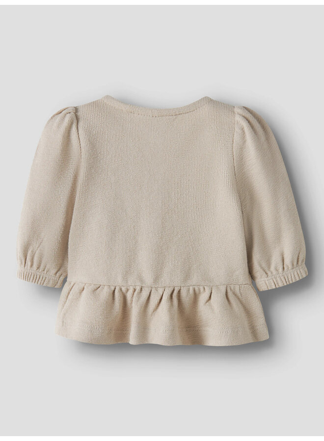 NBFLEAH LS SWEAT CARD – WHITE