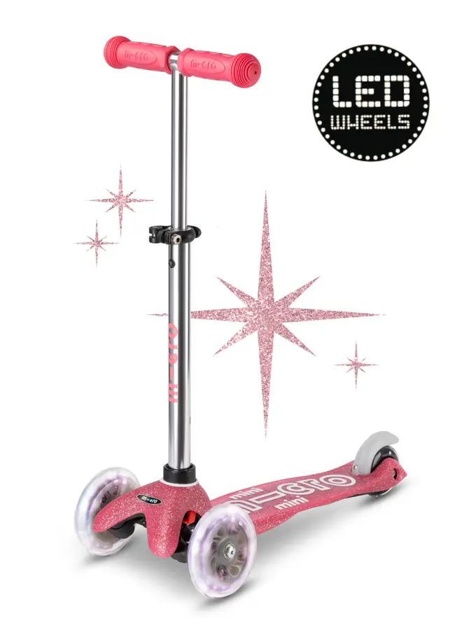 Mini Micro Step Deluxe Glitter LED | Roze 2-6 jaar