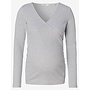 Sara nursing rib top LS – Grey Melange
