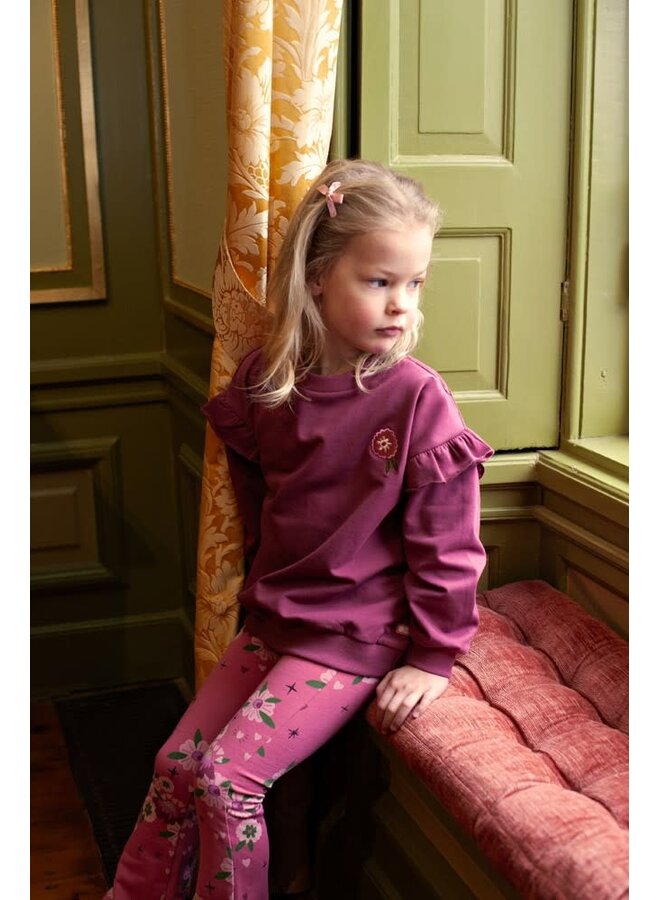 Flared broek AOP - Moon Flowers