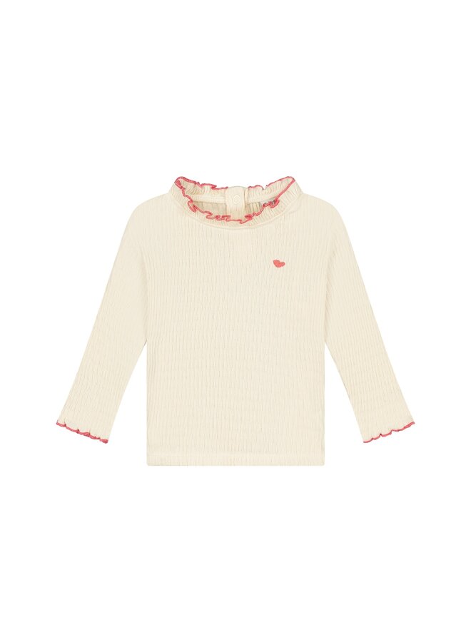 baby girls t-shirt ls | 28624 - Cream