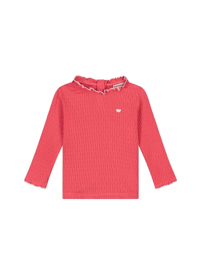 baby girls t-shirt ls | 28624 - Strawberry