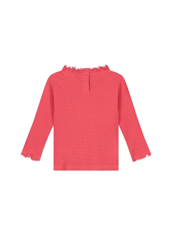 baby girls t-shirt ls | 28624 - Strawberry