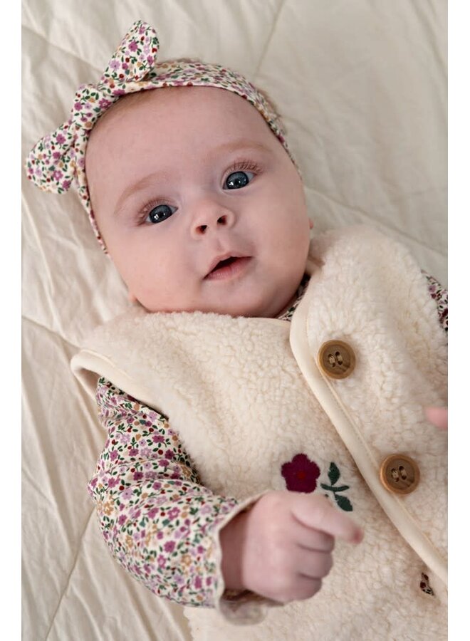 Teddy gilet met borduursels - Afternoon Tea
