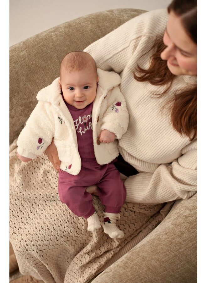 Teddy jasje met borduursels - Afternoon Tea