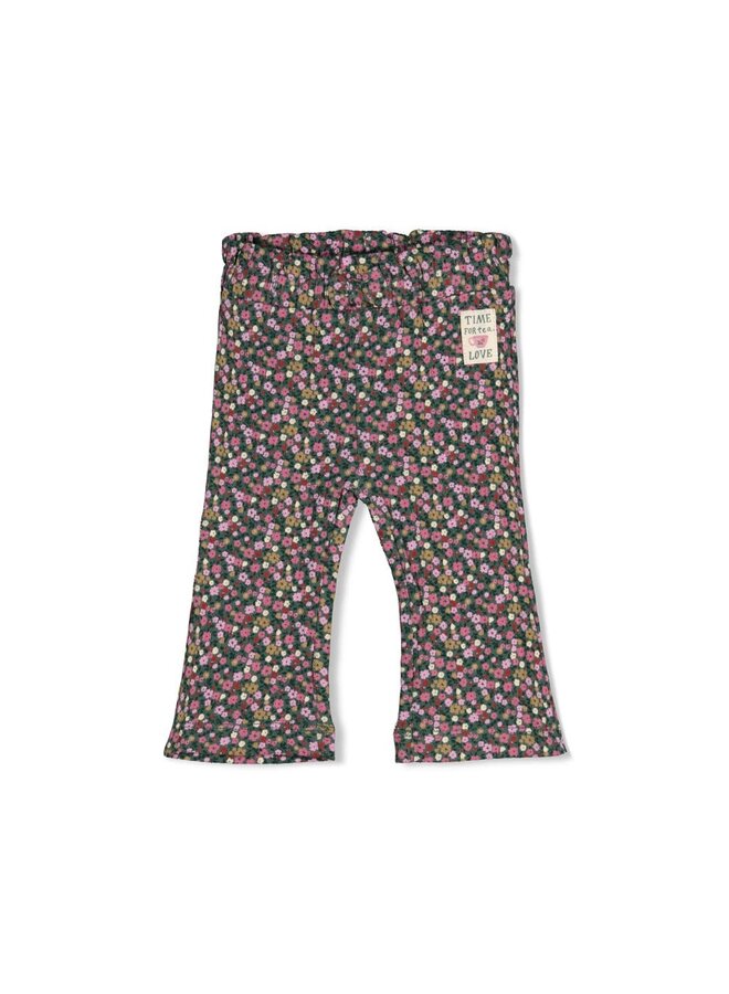 Flare broek rib AOP - Afternoon Tea
