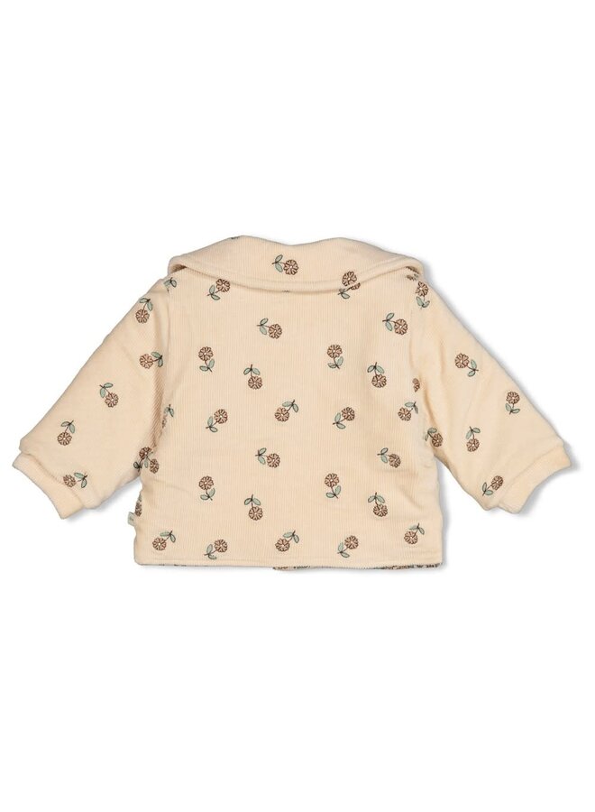 Jasje velours rib met borduursels - Lucky Bloombird