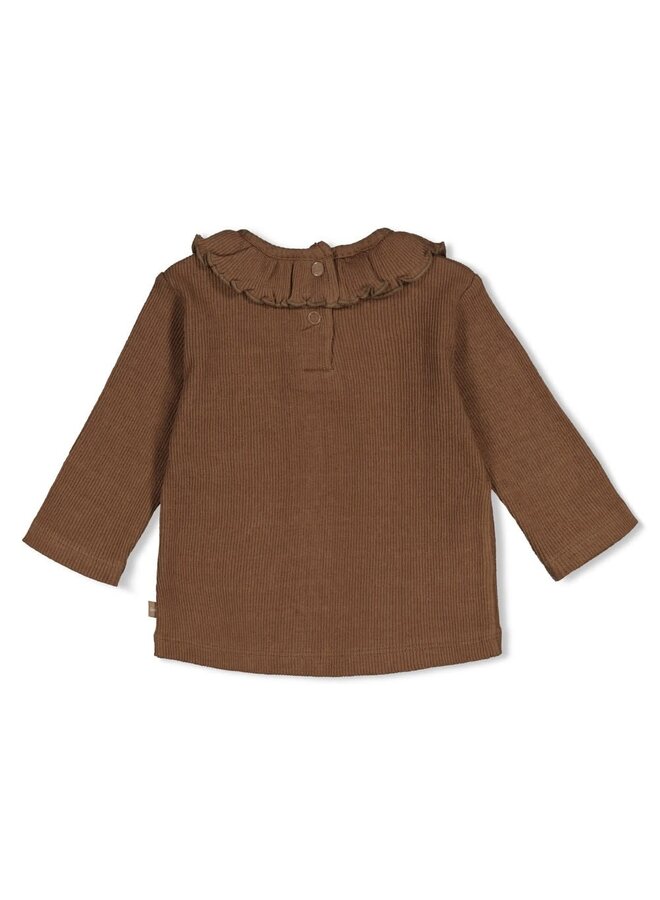 Longsleeve pointelle rib - Lucky Bloombird | Bruin