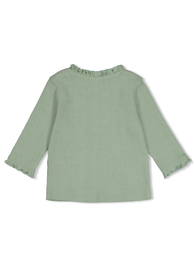 Longsleeve pointelle rib - Lucky Bloombird | Jade