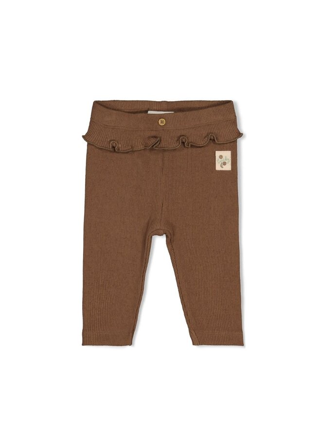 Legging pointelle rib - Lucky Bloombird | Bruin