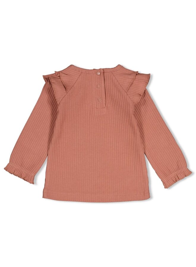 Longsleeve rib met ruches - Dress to Impress