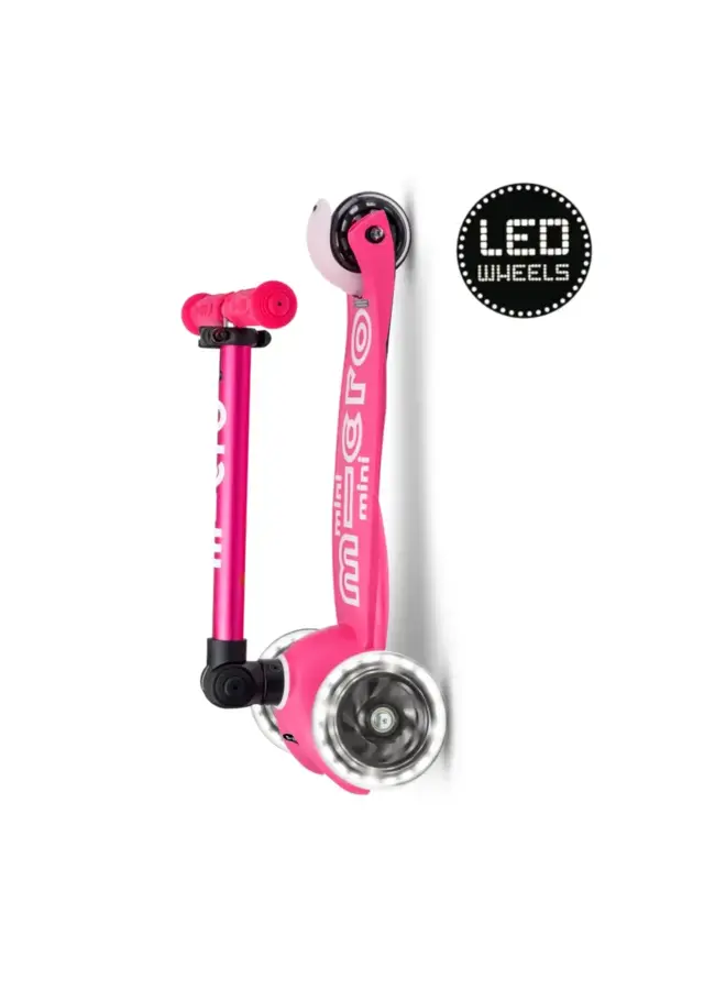 Mini Micro Step Inklapbaar LED | Roze 2-6 jaar