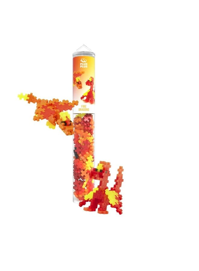 Plus-Plus | Fire Dragons Tube - 100 stuks