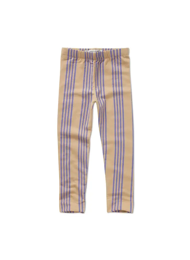 Winter legging purple stripes