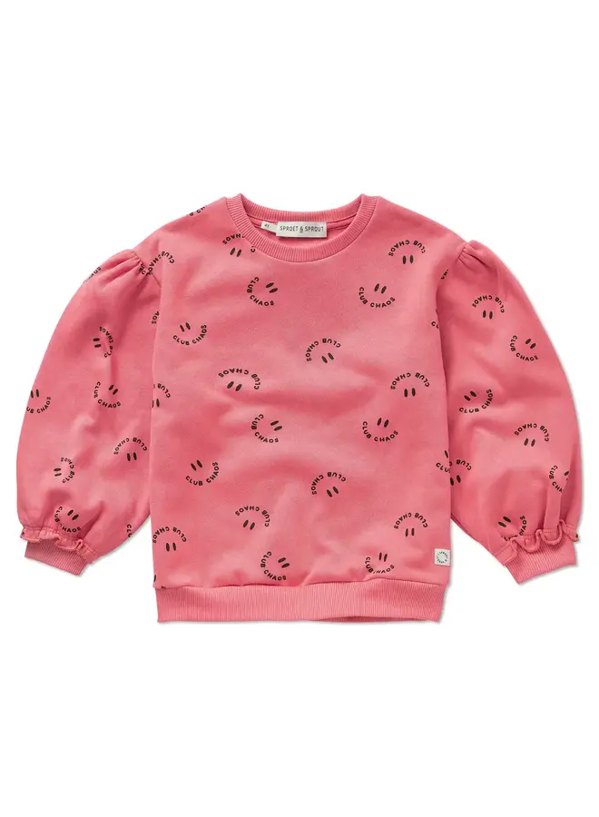 Sweatshirt Club Chaos print pink