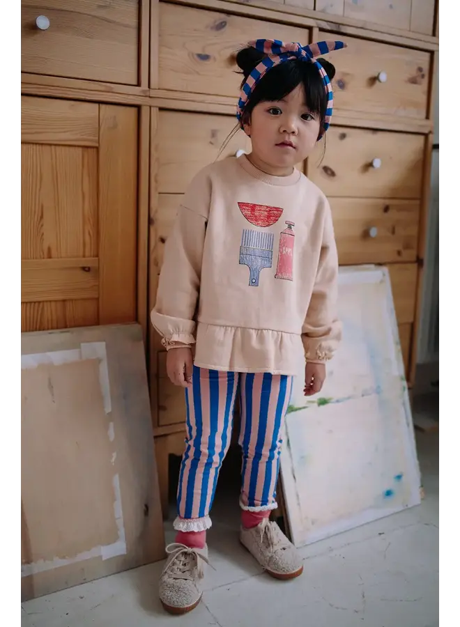 Girls sweatshirt ruffle vanilla