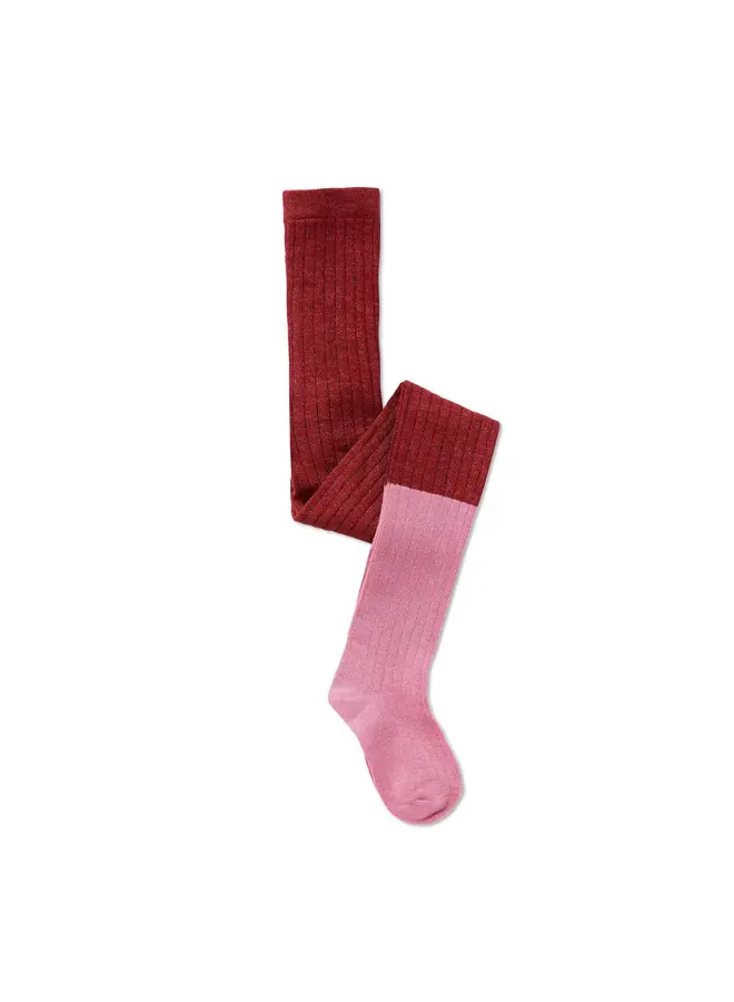 Tights colourblock red