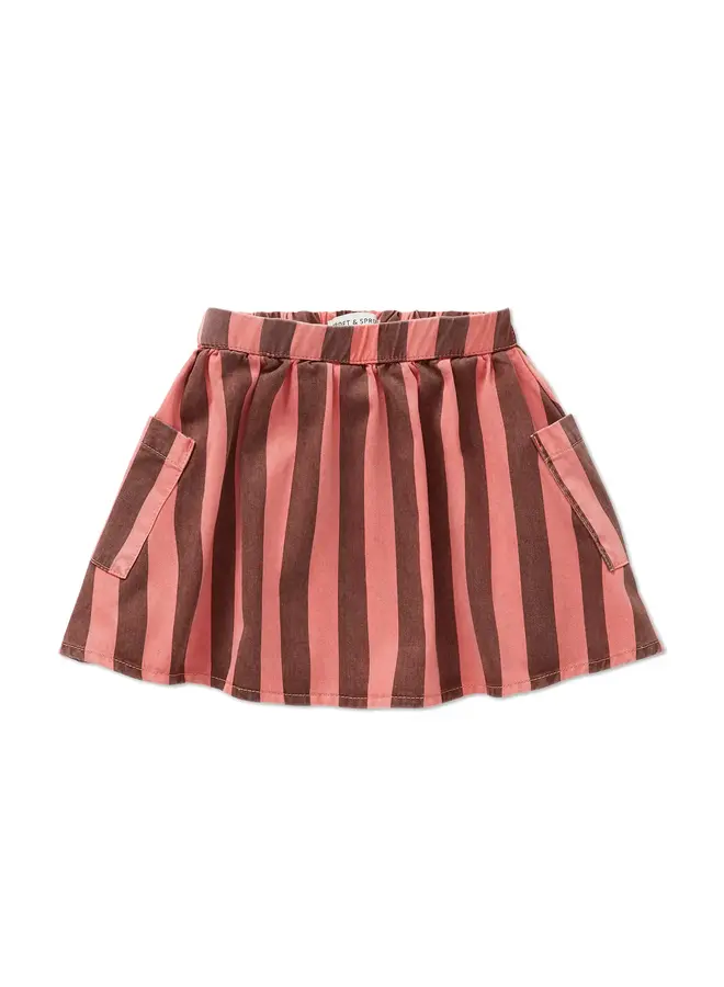 Striped denim skirt