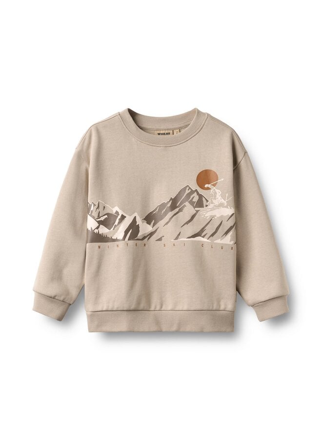 Sweatshirt L/S Ellis Print | Grey Moon