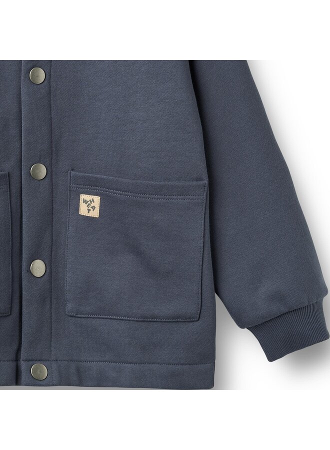 Sweat Jacket L/S Carmine | Grey Blue