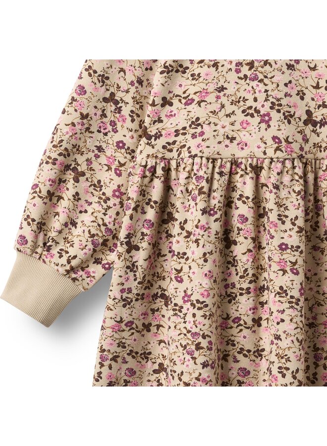 Jersey dress L/S Dorthea | Flower Wine