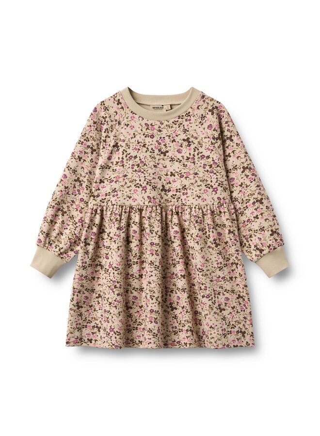 Jersey dress L/S Dorthea | Flower Wine