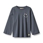 T-shirt L/S Axe Print | Grey Blue