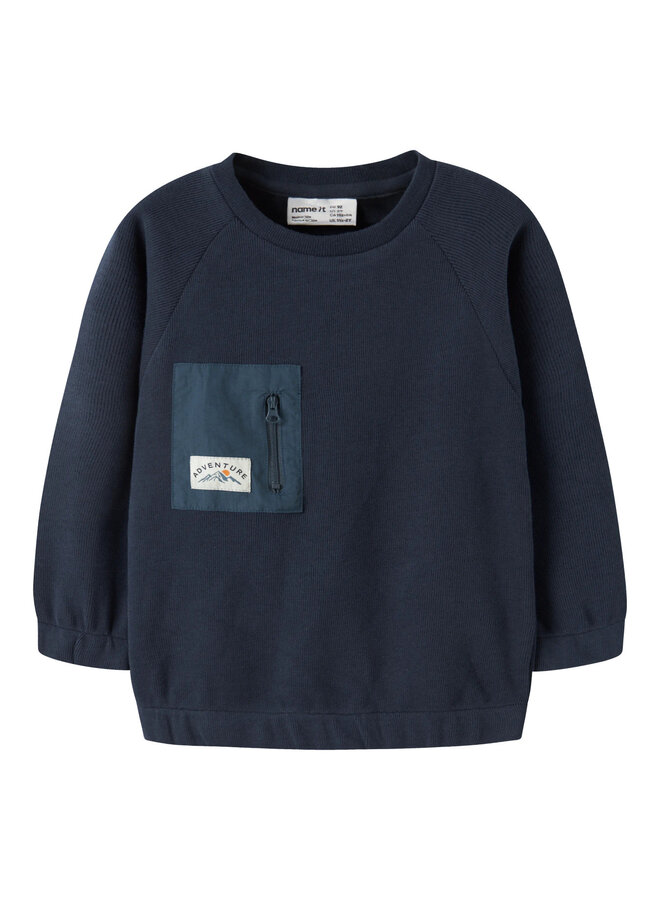 NMMOSBORNE LS SWEAT TOP – BLUE