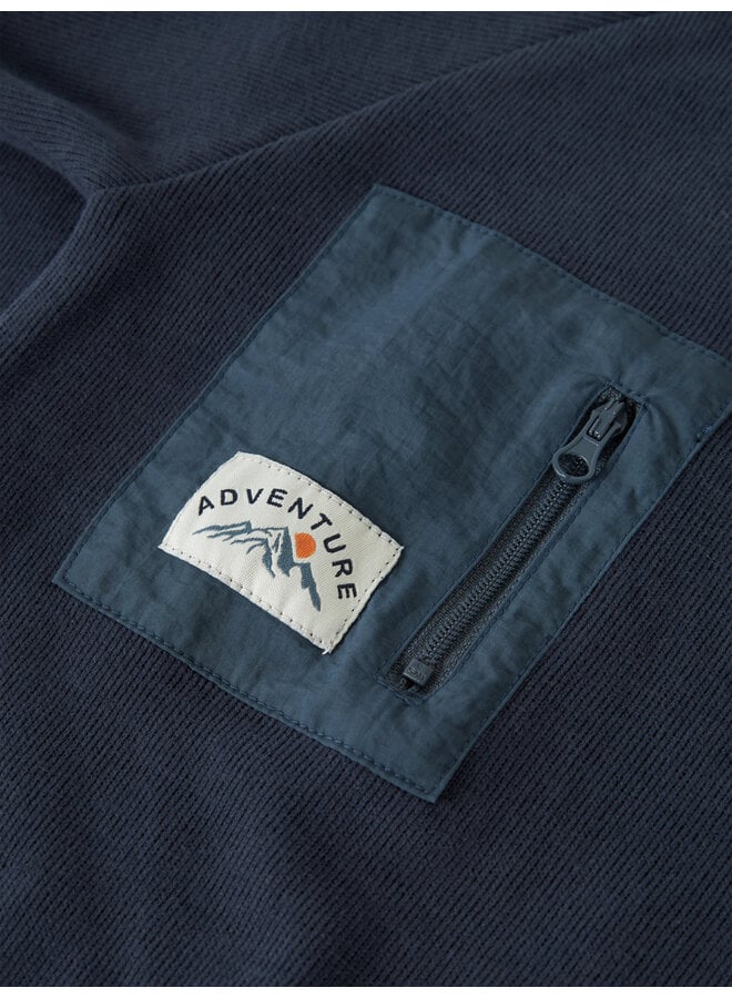 NMMOSBORNE LS SWEAT TOP – BLUE