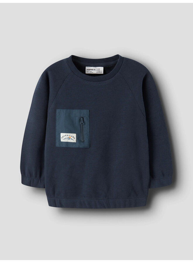 NMMOSBORNE LS SWEAT TOP – BLUE
