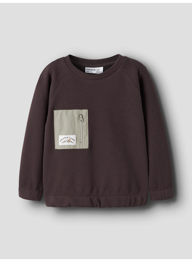 NMMOSBORNE LS SWEAT TOP – RED