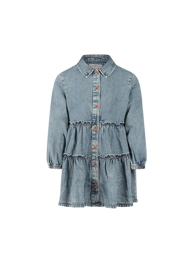 Dress ls Denim light blue