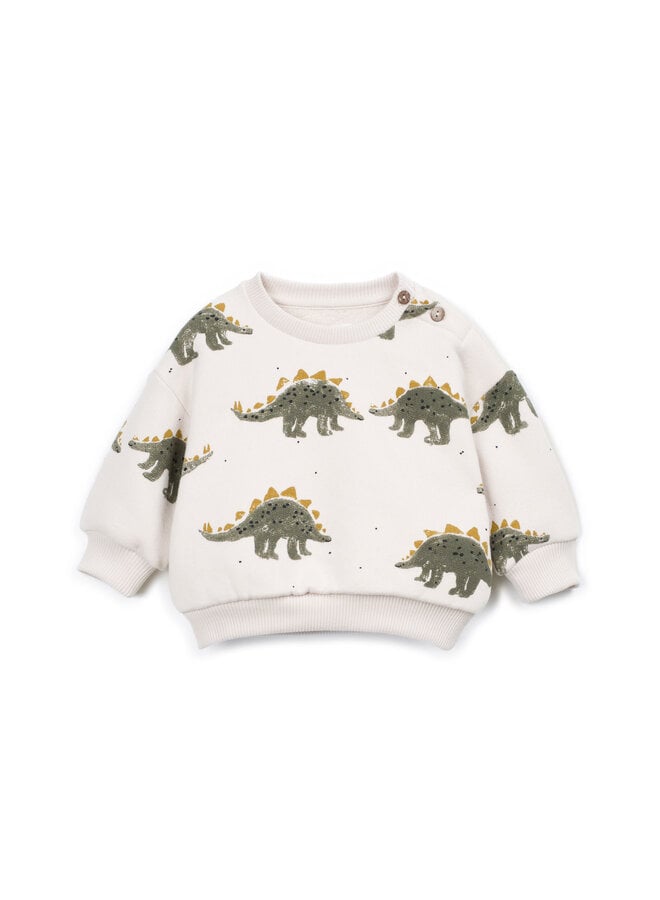 PRINTED FLEECE SWEATER DINO