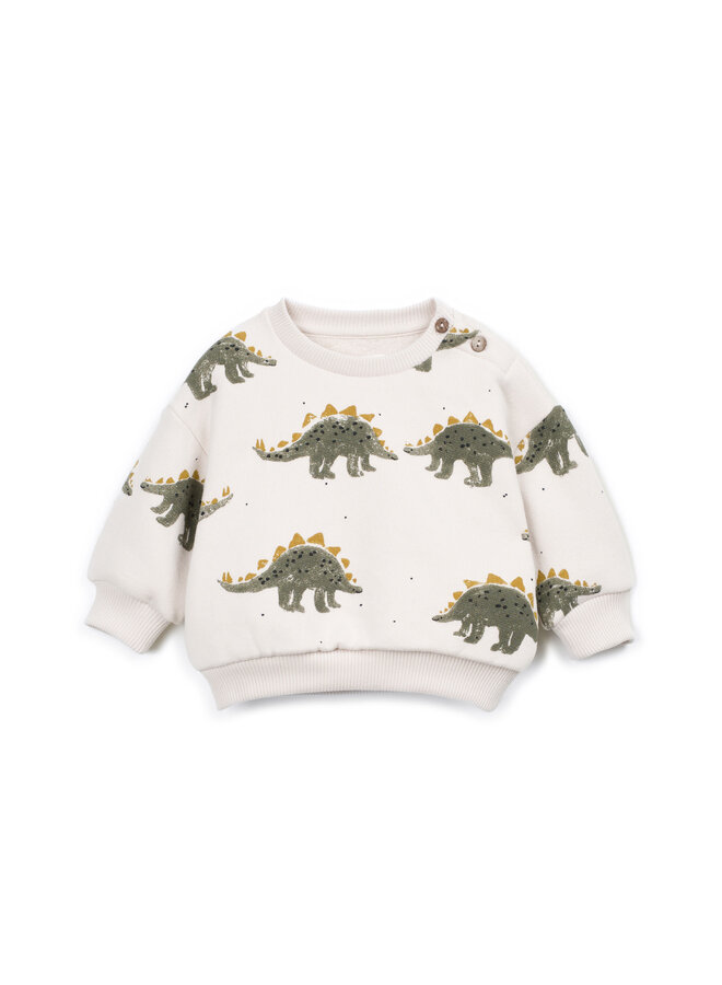 PRINTED FLEECE SWEATER DINO