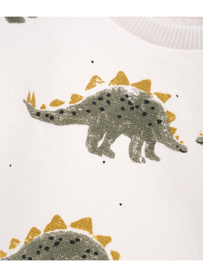 PRINTED FLEECE SWEATER DINO