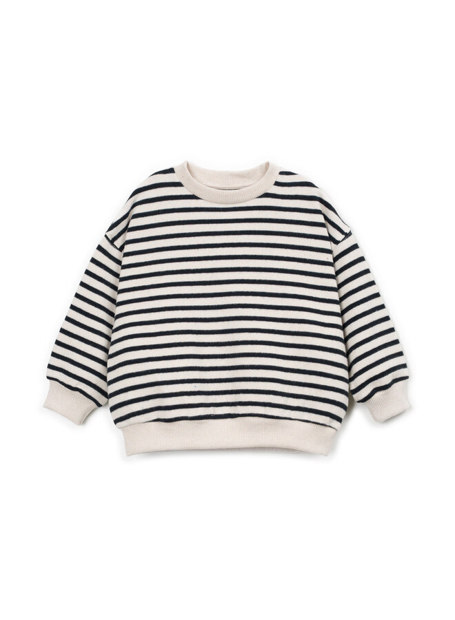 STRIPED JERSEY SWEATER COCOON