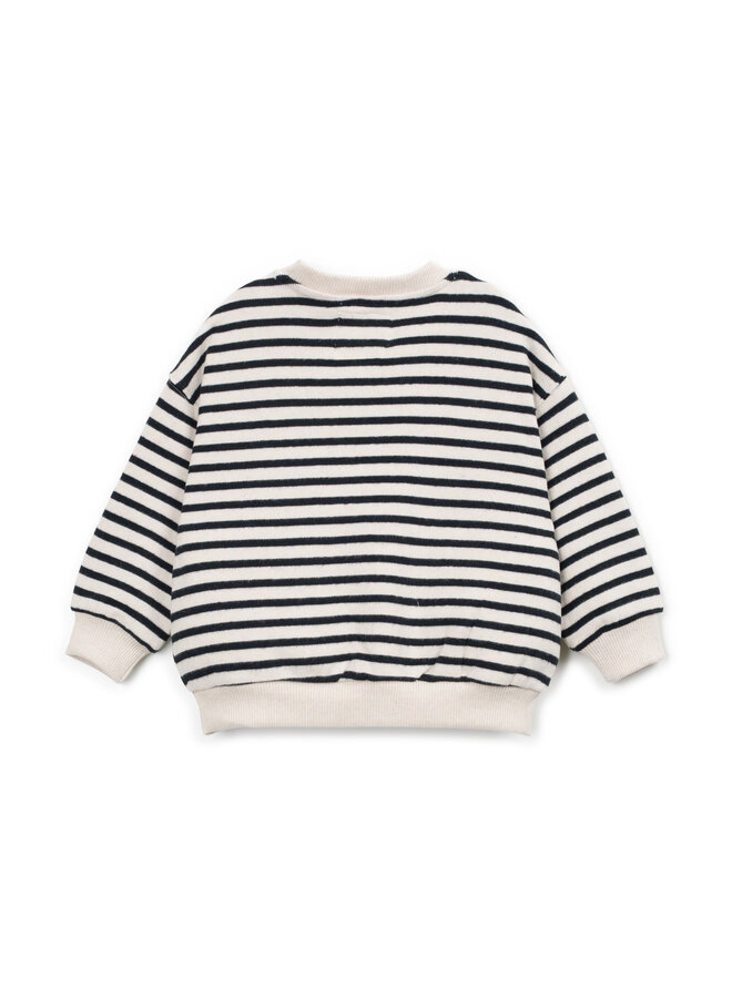 STRIPED JERSEY SWEATER COCOON