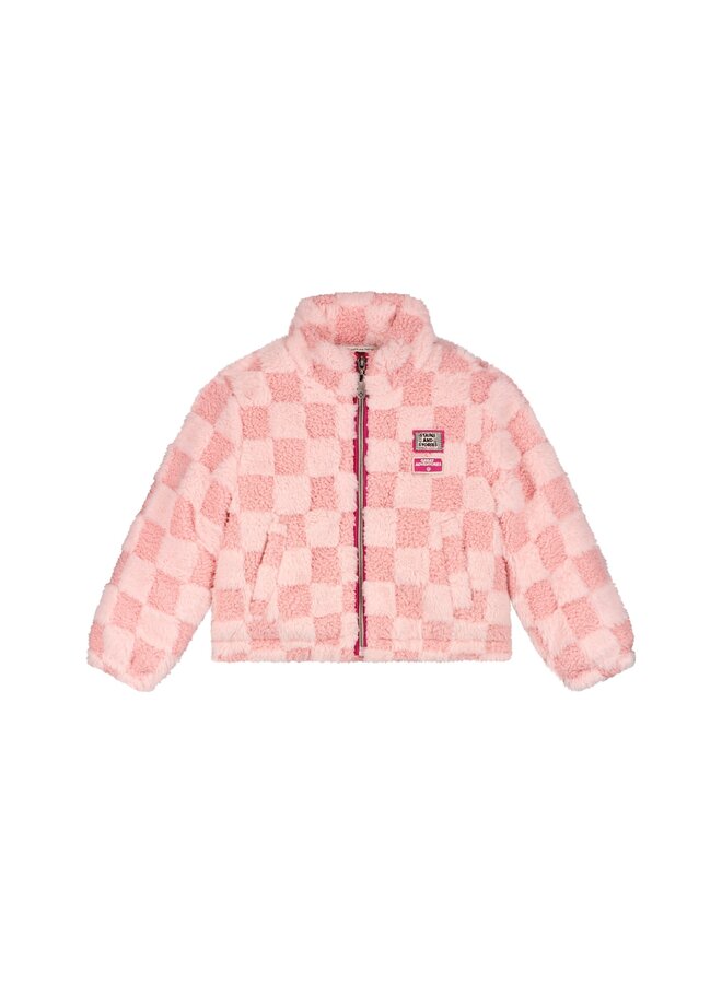 girls teddy jacket | Pink