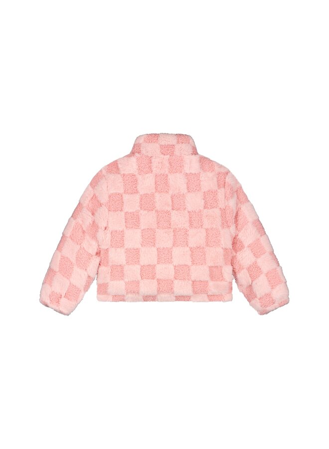 girls teddy jacket | Pink